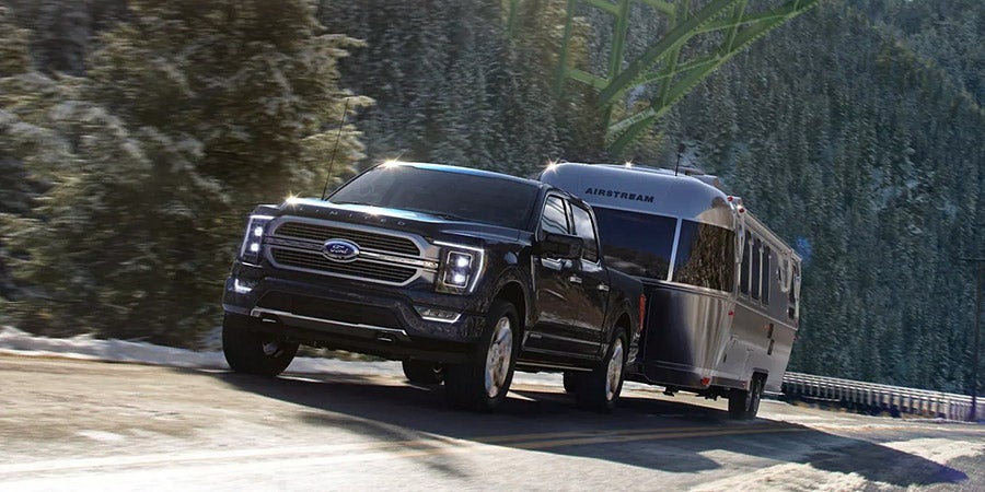 Ford F-150 towing an Airstream trailer