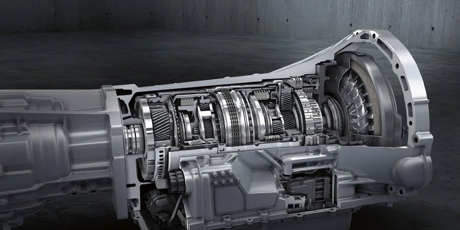 detail of Ford F-150 transmission